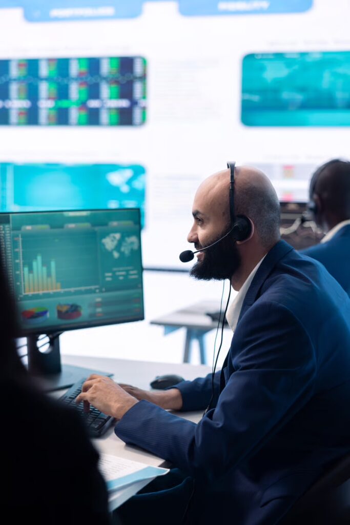 Enterprise AI operations center monitoring real-time data to support faster business decisions and workflow automation